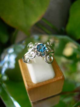 Trishta Spinks Blue Topaz Swirl Ring $ G1009 085