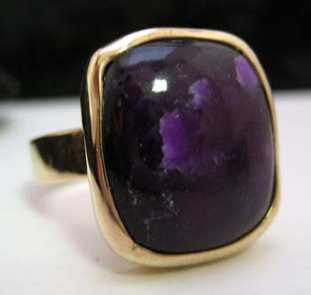 William Gable  Gold Purple Square Ring $ G4037