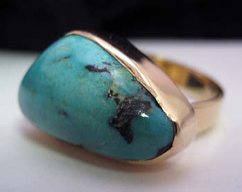 William Gable Gold Turquoise Ring $ G4039